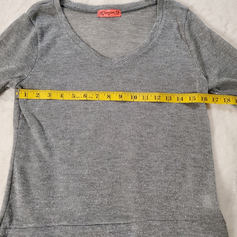 NWOT  Grey Lightweight Sweater - Picture 9 of 15